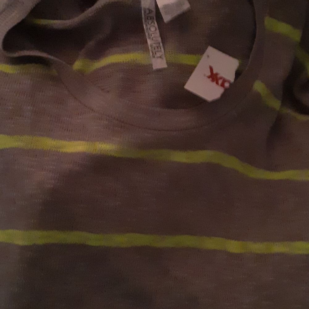 Gray and the stripes on neon green